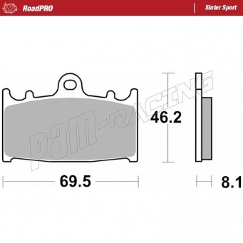 Plaquettes de frein avant Sinter Sport MOTO MASTER KAWASAKI, SUZUKI 
