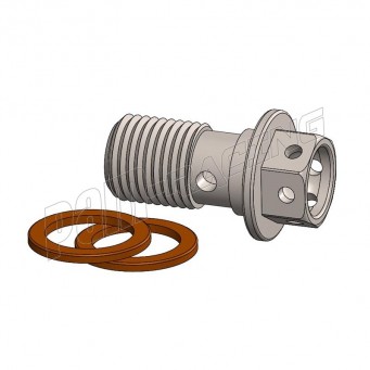 Vis pour banjo de frein M10x1.00 + 2x rondelles cuivre Moto-Master 213118
