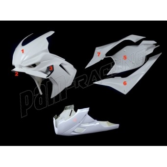 Carénage poly complet 8 parties fibre de verre RSV4 1100 2025-2026 SRT FAIRINGS